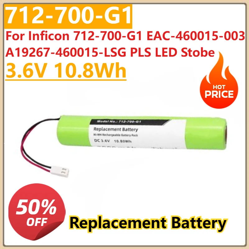 

3.6V 10.8Wh Select Refrigerant Leak Battery For Inficon 712-700-G1 EAC-460015-003 A19267-460015-LSG PLS LED Stobe