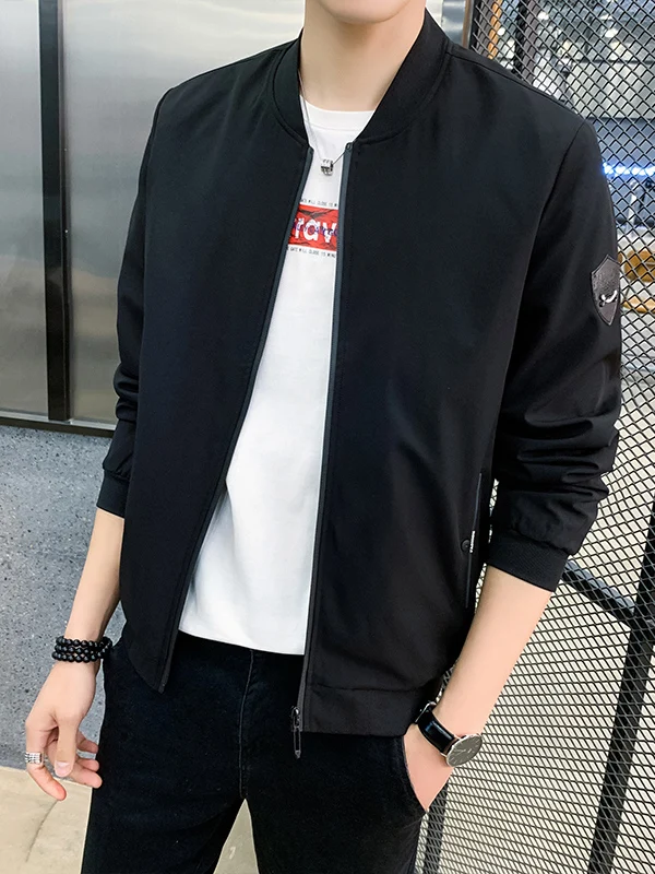 

Повседневная мужская бейсбольная куртка из полиэстера и нейлона, весенне-осенняя верхняя одежда свободного кроя, молодежная, ветрозащитная
