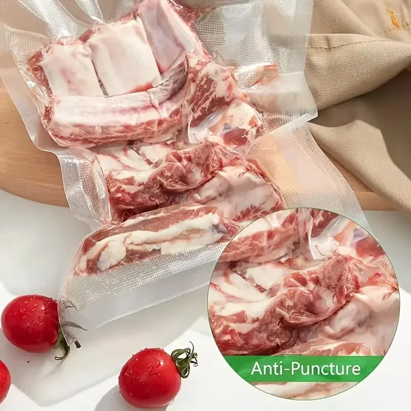 100 Bolsas para Envasar al Vacío para Conservar Alimentos, Sellado Hermético, Grado Alimenticio, Resistentes, Ideales para Almacenamiento al Vacío, Preparación de Comidas o Sous Vide
