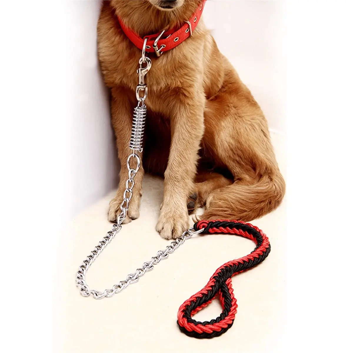 Industrial Tools Strand Traction Rope Woven Dog Chain Nylon Dog Strap Pet Weld Chain Strong Metal Dog Lead Chain