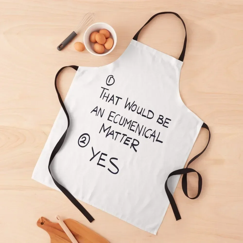 That Would Be An Ecumenical Matter Apron Bib For Kitchen professional kitchen Chef Uniform carpenter Apron