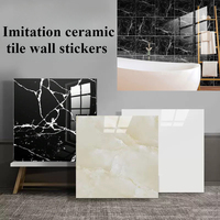 3D Imitation Ceramic Tile Self-adhesive Wall Sticker, Bathroom Floor Waterproof and Moisture-proof Marble, Kitchen Wallpaper