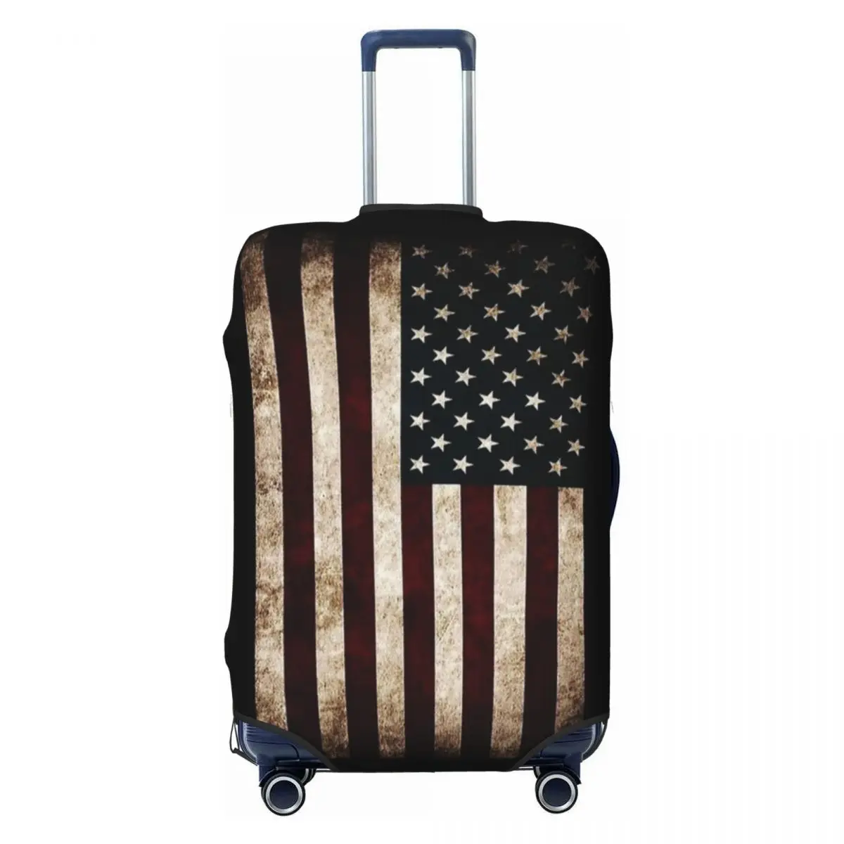 America Flag Suitcase Cover Vacation Cruise Trip Strectch Luggage Accesories Protector