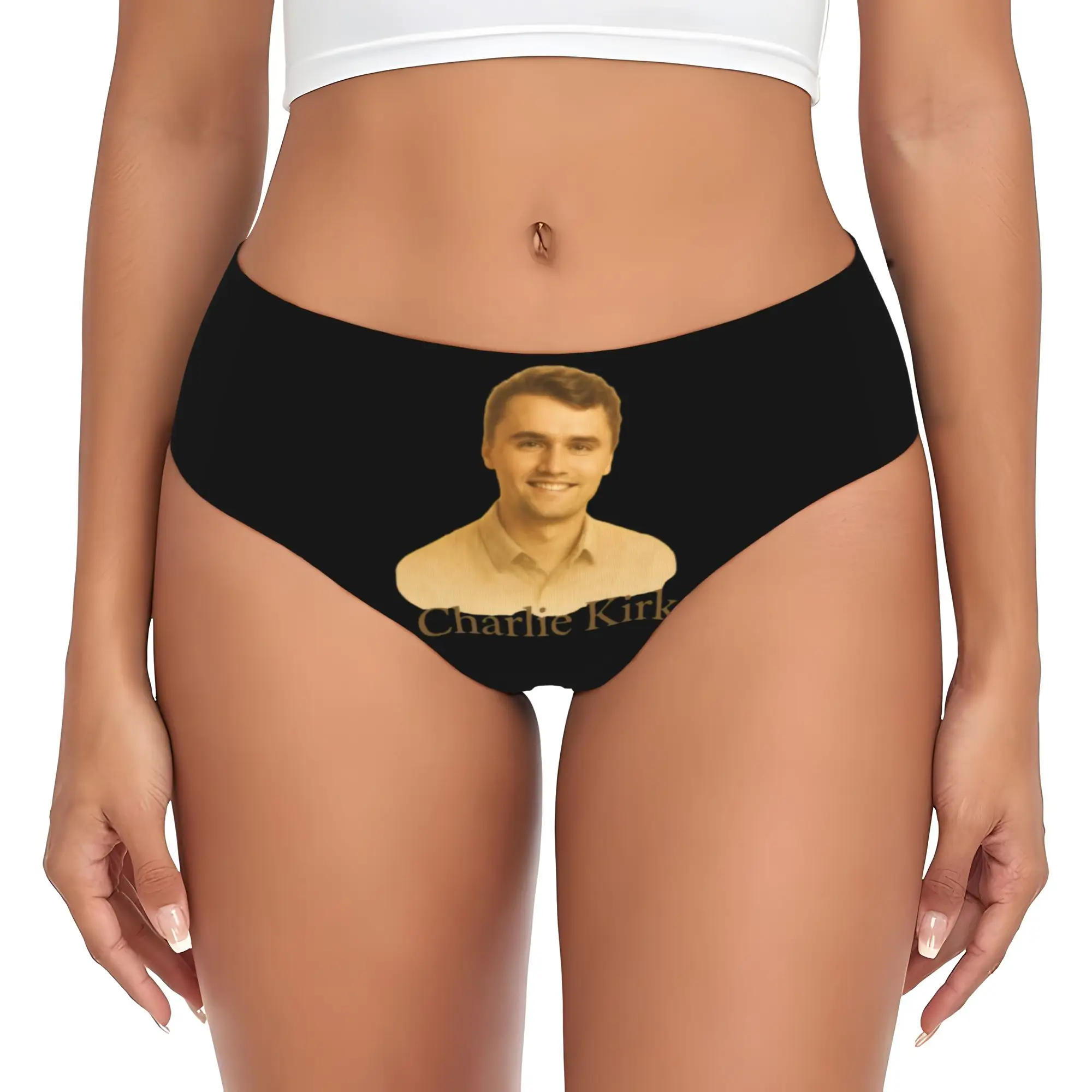 

Custom Charlie Kirk Briefs Underwear Women's Comfortable Stretch Panties