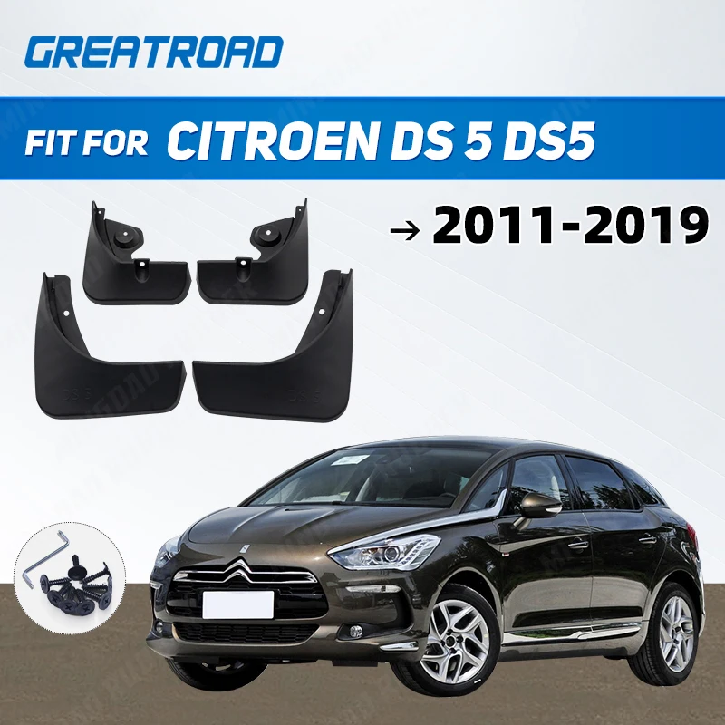 4 PCS Car Mudflap for Citroen DS 5 DS5 2011-2019 Fender Mud Guard Flaps Mudguards Accessories 2012 2013 2014 2015 2016 2017 2018