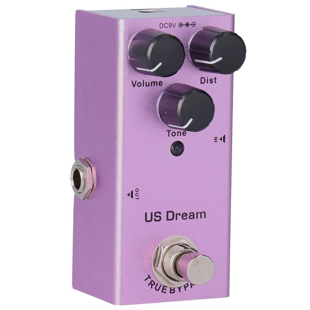

Электрогитарная педаль эффектов US Dream Distortion Mini True Bypass, фиолетовая, 9В, JDF‑4
