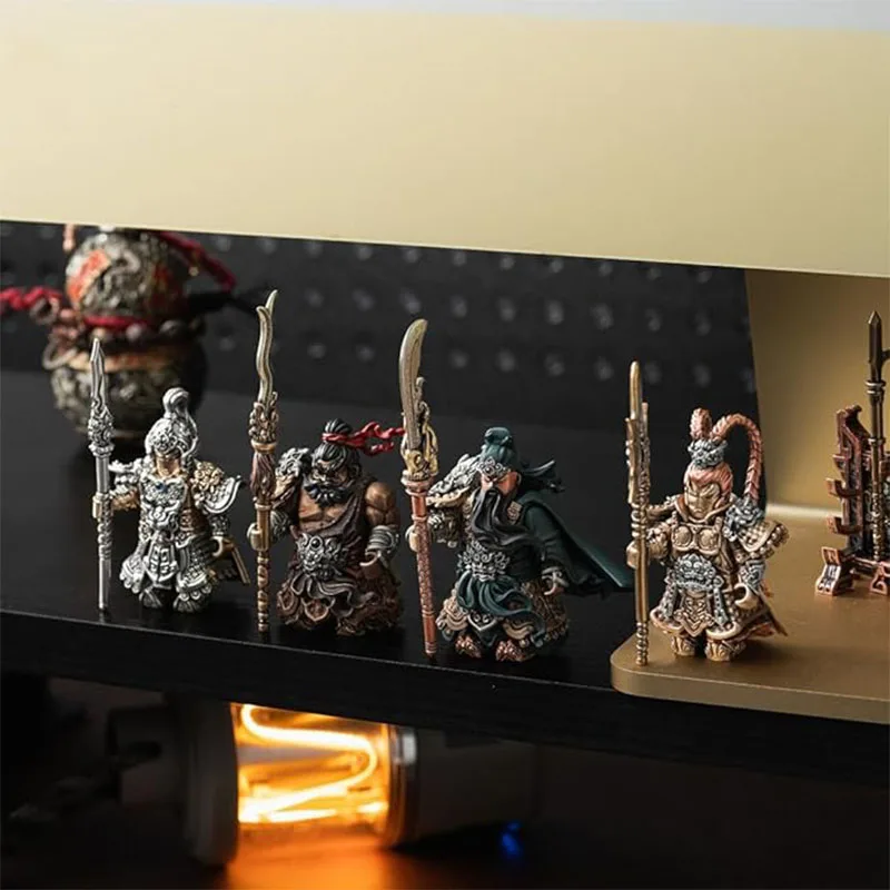 Figuras Magnéticas de Zhao Yun, Guan Yu, Lu Bu, Zhang Fei para Fácil Montaje, Decoración Metálica de Escritorio, Recuerdo Cultural