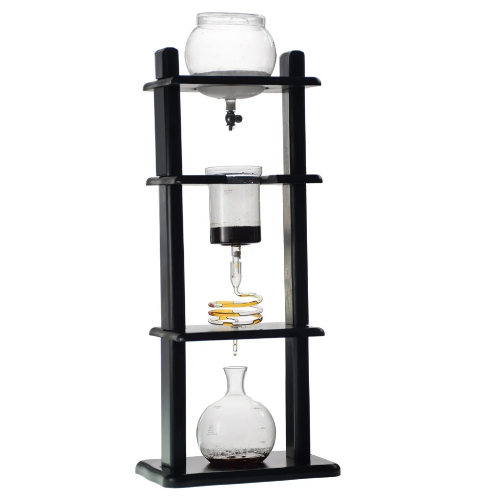 Cafetera de Vidrio Borosilicato de 1000 ml, Marca Ecocoffee, para Café Frío y Té, con Gotero, Modelo CB10