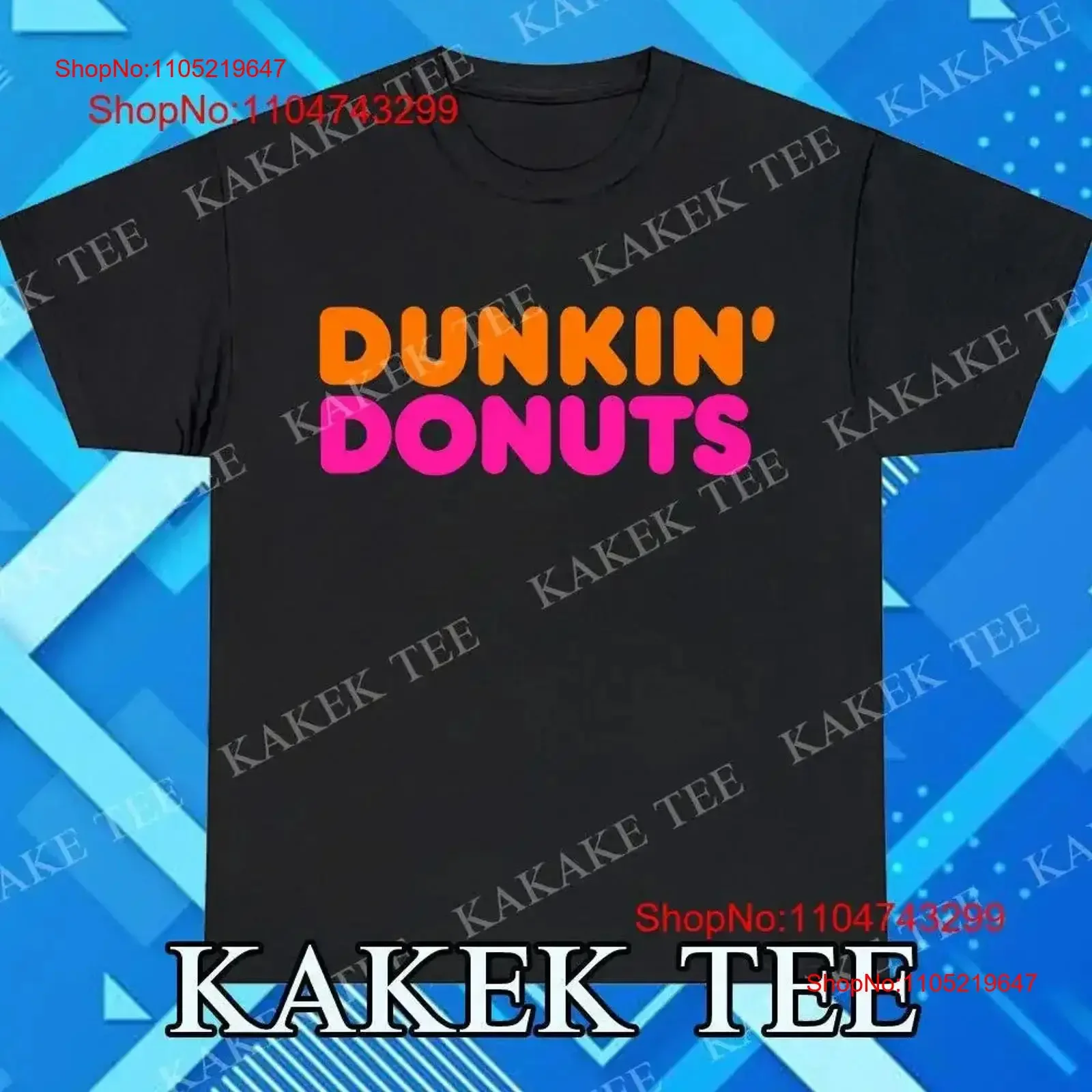 Nueva camiseta con Logo de donuts de Dunkin, talla divertida S a 5XL, vintage, lavada, cómoda, transpirable, moda, ligeramente informal, vintage