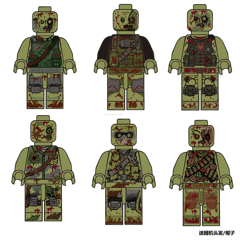 Blocs de construction, poupées humanoïdes, jouets, figurines d'action numériques, jouets assemblés, jouets éducatifs sur chenilles pour enfants