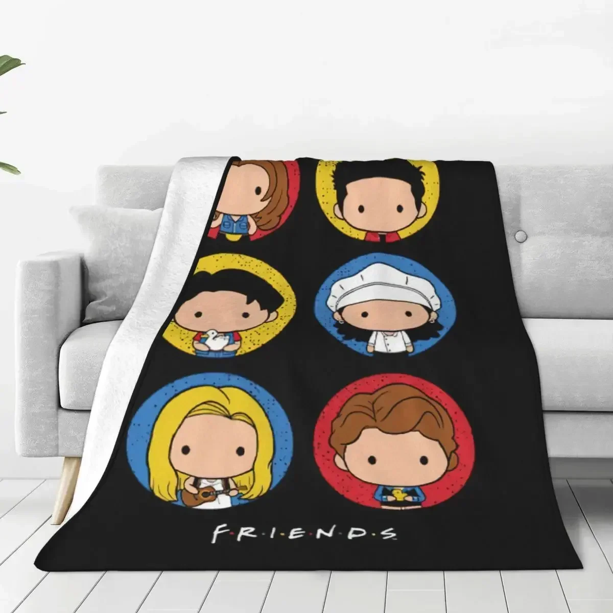 

Friends TV Show Cartoon Wool Blankets Cute Funny Throw Blanket for Home Quilt