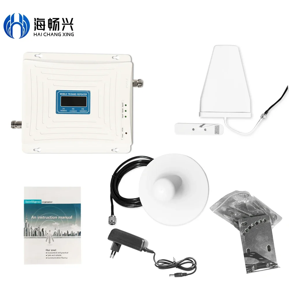 2021 New HCXD1 signal amplifier Tri-band GSM900 DCS1800 2G 3G 4G mobile phone signal LTE network signal booster Trending product