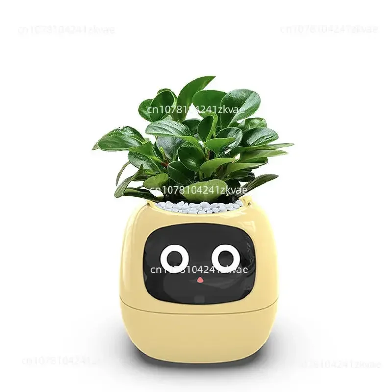 intelligent robot  Mimi Flower Pot AI Sensor Facial Interaction APP Digital Pet Self Watering Small Flower Pot