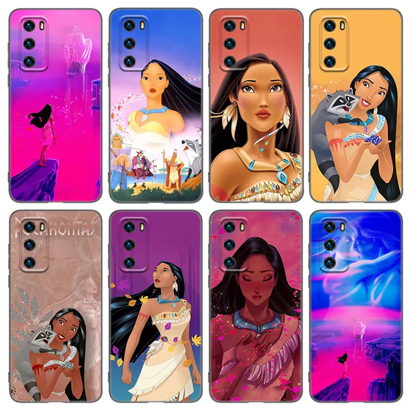 Disney Pocahontas Black Phone Case For Huawei Pura 70 Ultra P20 P30 P40 Lite P60 Art P50 Pro P50E P Smart 2018 2019 2020 2021