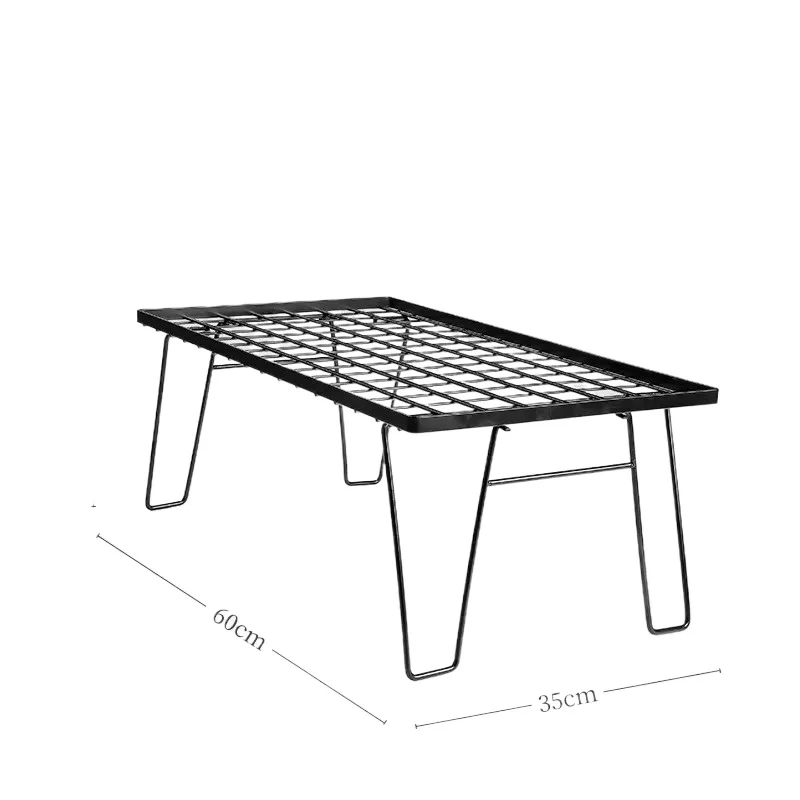 Portable folding camping table and chair set, lightweight iron outdoor picnic furniture, suitable for travel storage