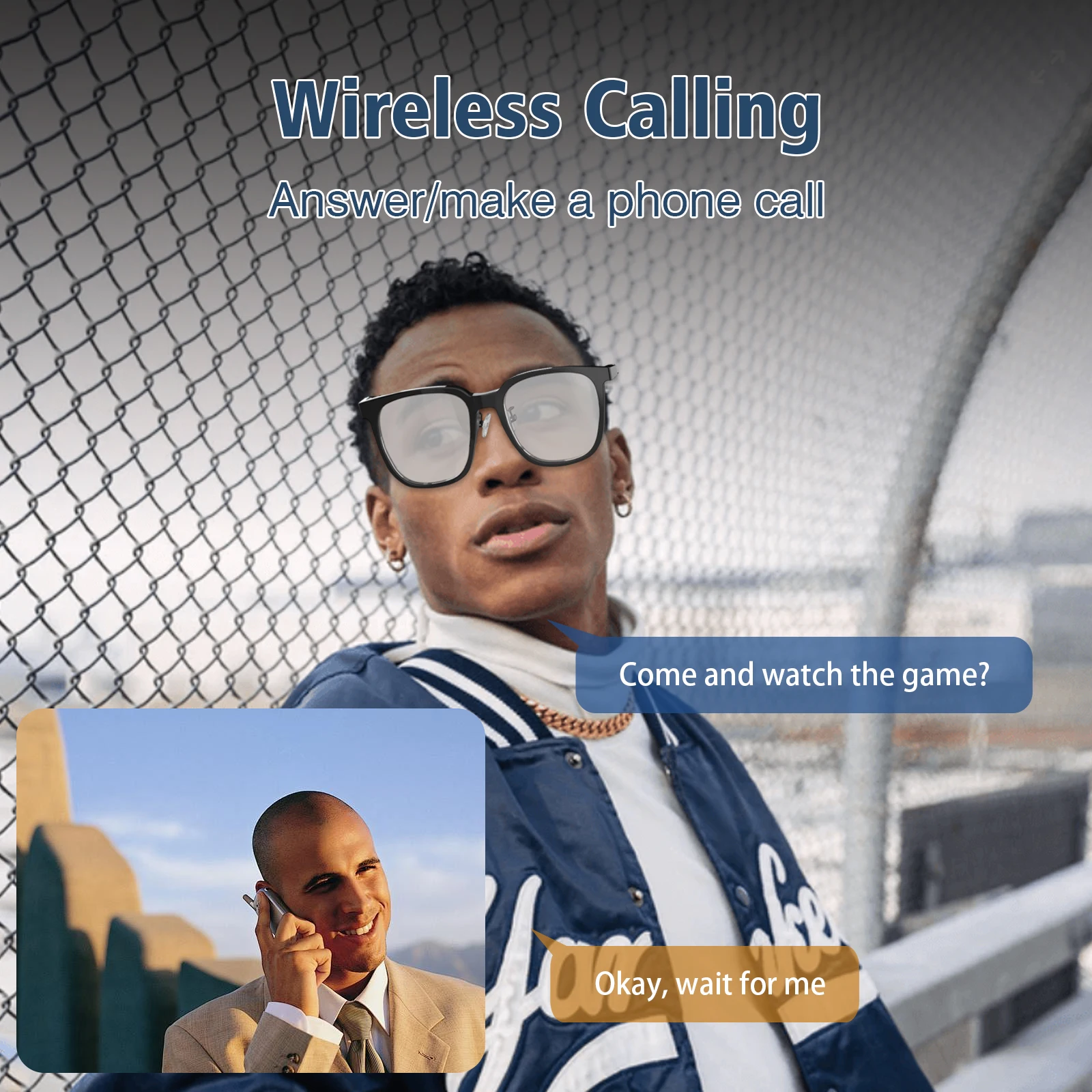 Умные очки 2025 года, можно ответить/счете вызовов, интеллектуальное шумоподавление, сенсорный голосовой помощник, унисекс, блокирующее синий свет стекло