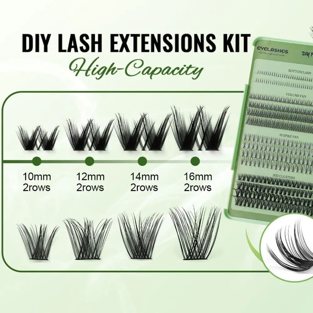 Cílios postiços individuais mistos, maquiagem diy, fofos, extensão de cílios densos, pacotes de cílios segmentados, faça você mesmo