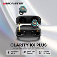 Monster Clarity 101 Plus TWS Earbuds HD Clear Calls Bluetooth 5.4 Earphones IPX5 Waterproof Sports Wireless Headphone with Mic