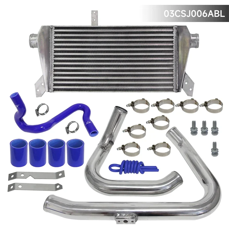 Kit de intercooler de montagem frontal atualizado, tubulação de alumínio para vw passat audi a4 b5 quattro 1.8t 1996-2001 parafuso em preto/azul/vermelho