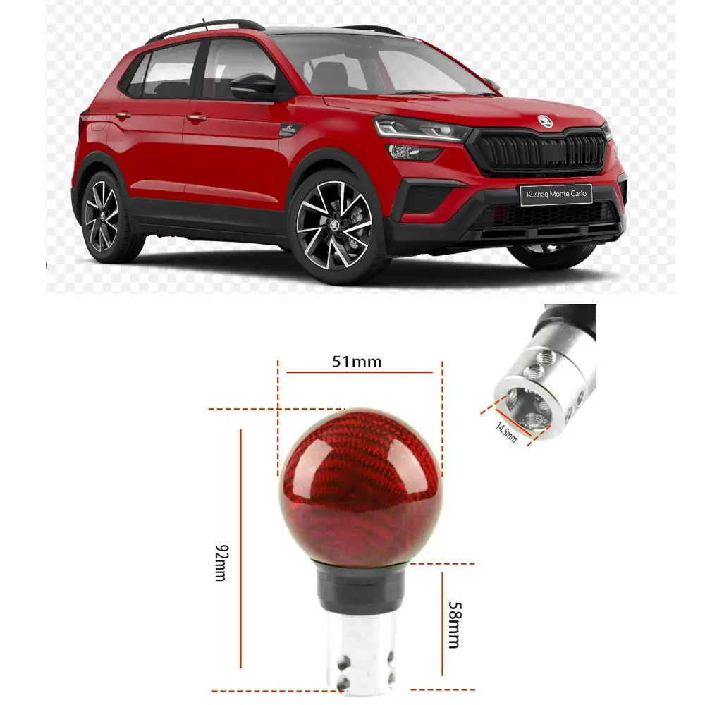 1x Car Accessories Modified Carbon Fiber Shift Knob For skoda octavia rapid octavia a5 fabia octavia a7 octavia 2 Kushaq Karoq