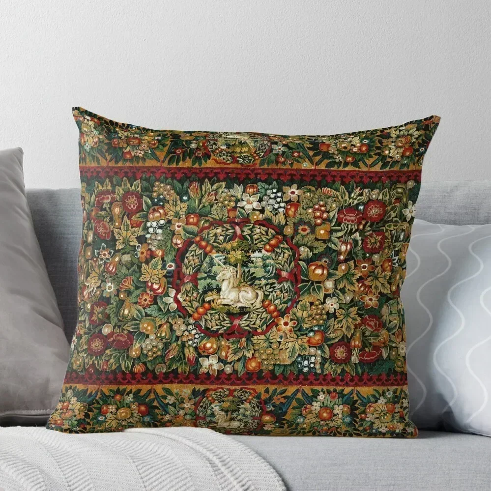 

Medieval Unicorn Floral Tapestry Throw Pillow Room decorating items Decorative Cushion Cover autumn pillowcase pillow