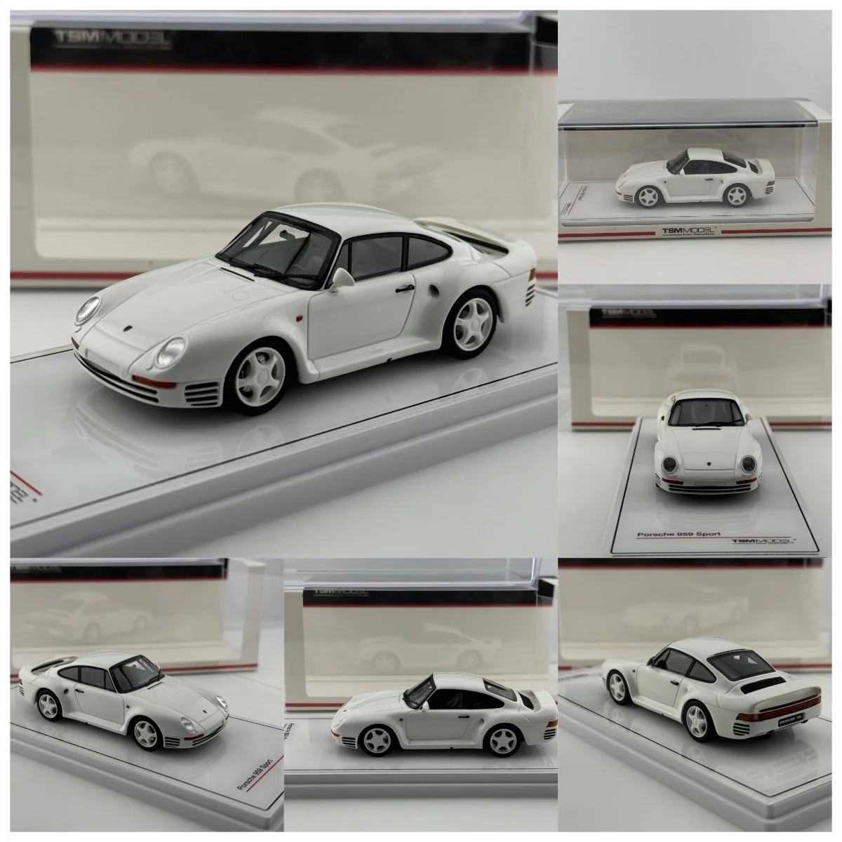 

Модель автомобиля Porsche 959 Sport белого цвета из смолы, масштаб 1/43, TSM