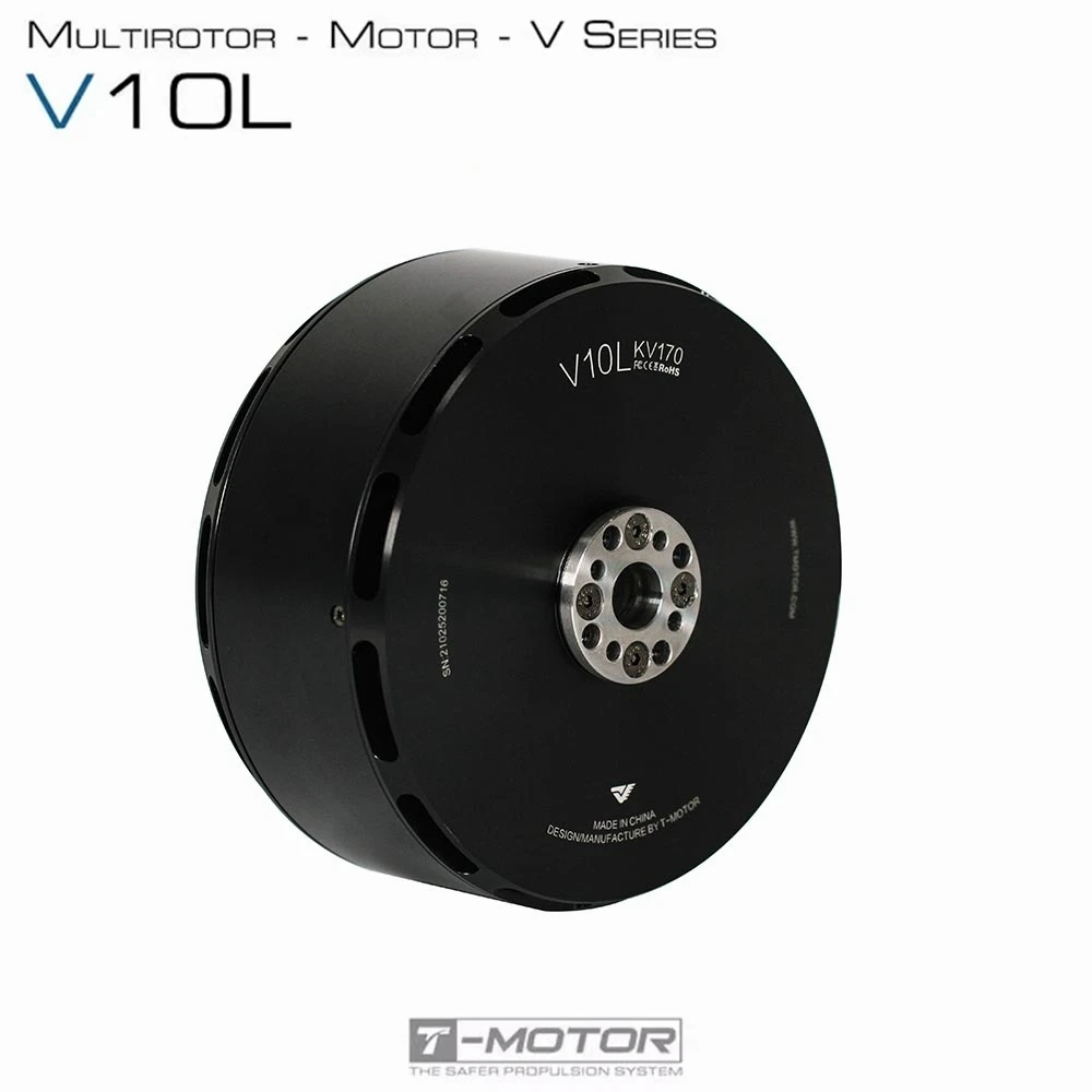 محرك T-MOTOR V Series V10L KV170 12S محرك خارجي بدون فرشاة لطائرة VTOL متعددة الدوار بدون طيار كوادكوبتر هيكسابتر Octcopter UAV
