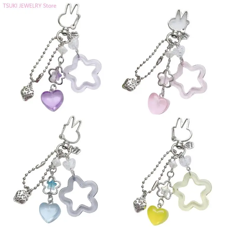 

62KE Шикарный брелок для ключей с геометрическим рисунком ручной работы, подвеска из смолы, привлекающая внимание, украшение для