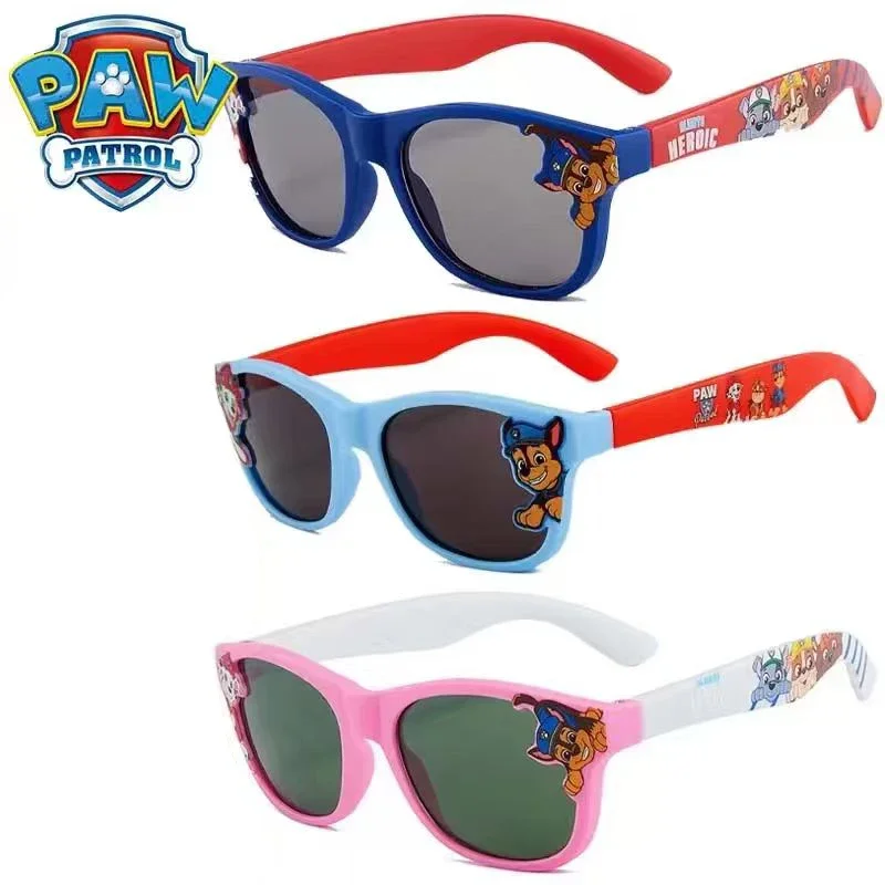 

Детские очки Paw Patrol Chase Rubble с легкими тонированными линзами и защитой от ультрафиолета, гибкие силиконовые очки с героями мультфильмов для улицы, лета, косплея