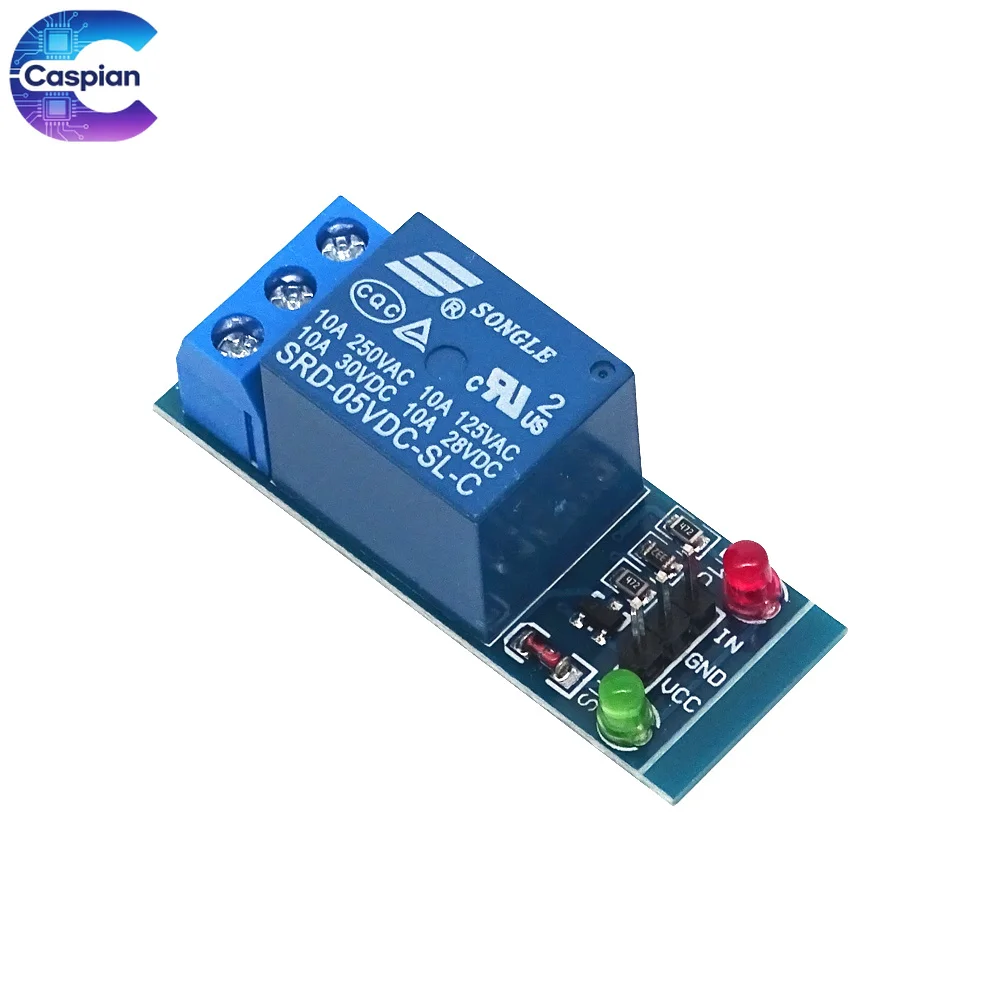 Caspian store100Pcs 1-Channel 5V/12V Relay Module, Low Level Trigger, Opto-Isolated for Arduino/SCM