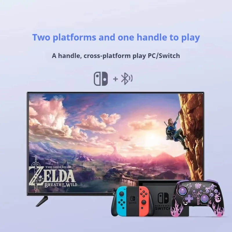 Yuyou Genggui Controller Wireless Bluetooth Six Axis Motion Sensing Game Entertainment Ns Pc Controller With Two Connect Modes