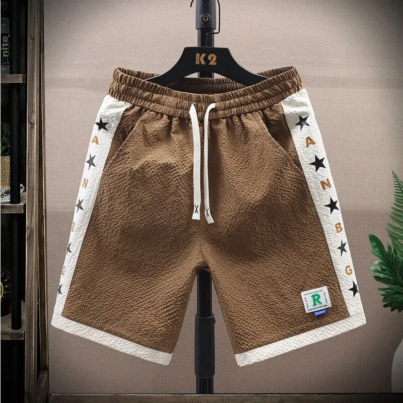 

Мужские летние шорты из ледяного шелка 2025: Новинка, тренд, быстросохнущие, спортивные, свободные, универсальные, пляжные, длиной до колена, дышащие