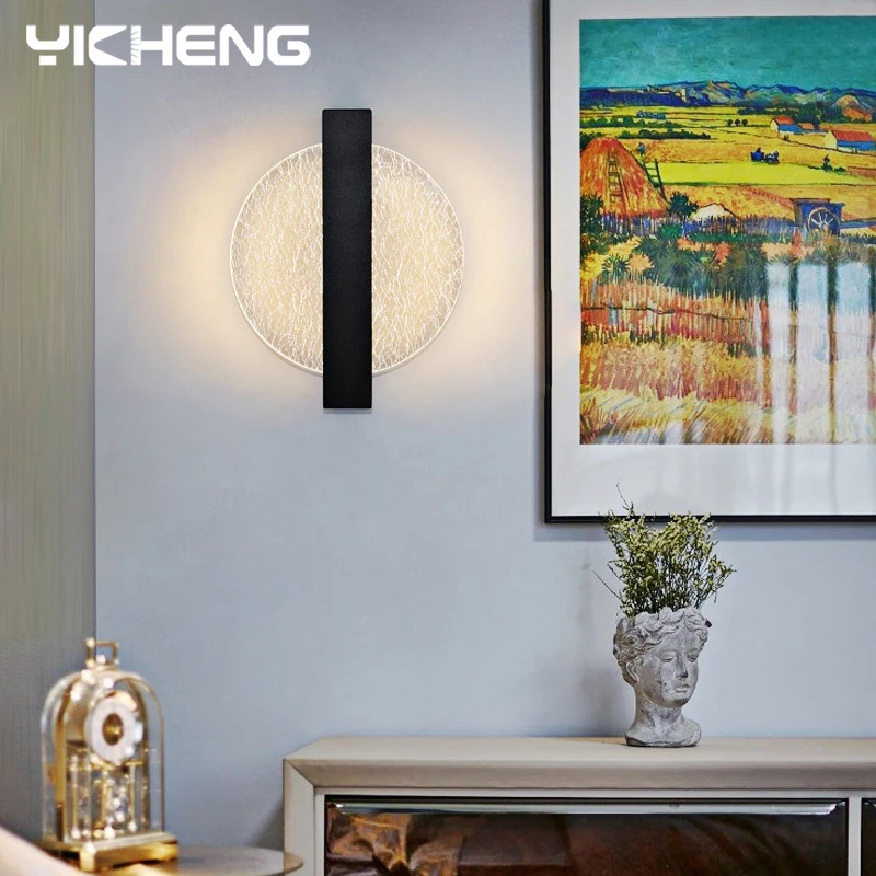 Luxurious Acrylic  LED Wall Lamp Nordic LED Indoor Wall Light Modern Sconce Lamp 10W Bedroom Living Room Bedside Light AC85-265V
