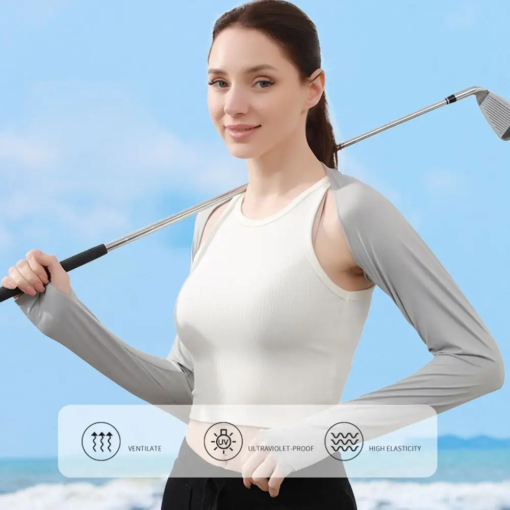 Sun Protection Raglan Sleeve Air-conditioned Shirt Up Kimono Cardigans Ice Arm Sleeves Oversleeve UV Protection Open Cover