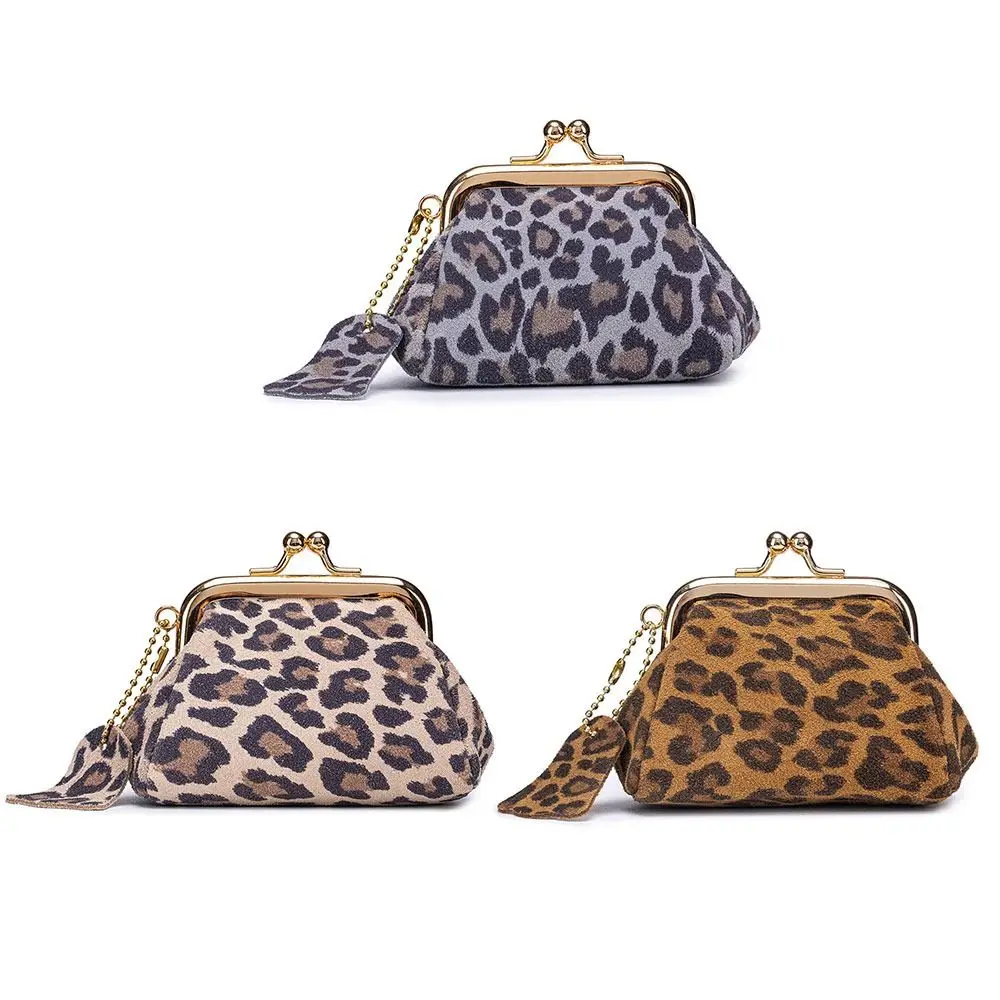 

New Leather Coin Purse Multifunctional Leopard Pattern Headphones Organizer Mini Portable Storage Bag