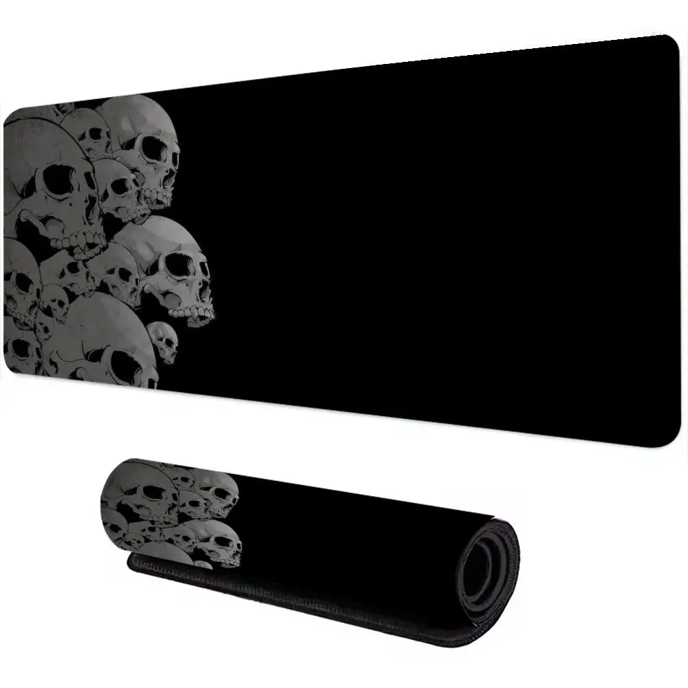 

Ужасный коврик для мыши с черепом в стиле аниме, большой коврик для компьютерной офисной игры, резиновые противоскользящие коврики для игровой клавиатуры, длинные настольные коврики