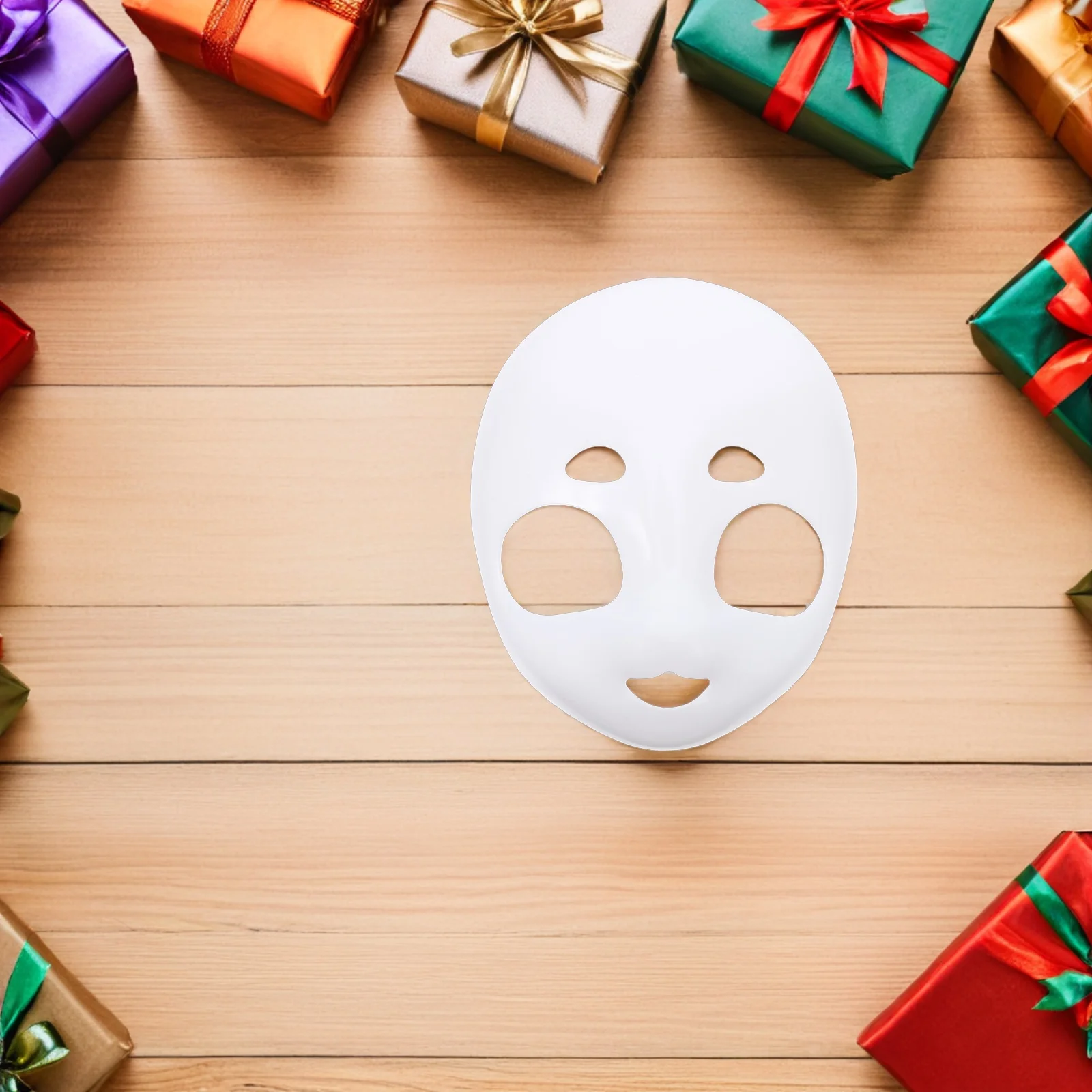 2 個ブランクファースーツヘッドベースマスク白未塗装動物コスプレ DIY アクセサリーハロウィン仮装パーティーコスチューム毛皮のようなマスク