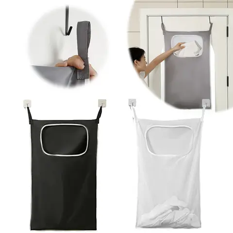 Door Hanging Laundry Basket Wall Mounted Dirty Clothes Storage Box Household Sundries Toy Organizer Bag Bathroom Hamper