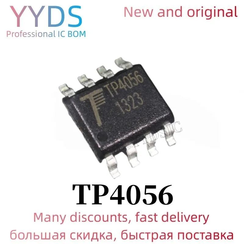 10PCS TP4056 SMD 1A 4056 Linear Li-Ion battery charger IC / lithium charge management IC SOP8   good  TP4056E