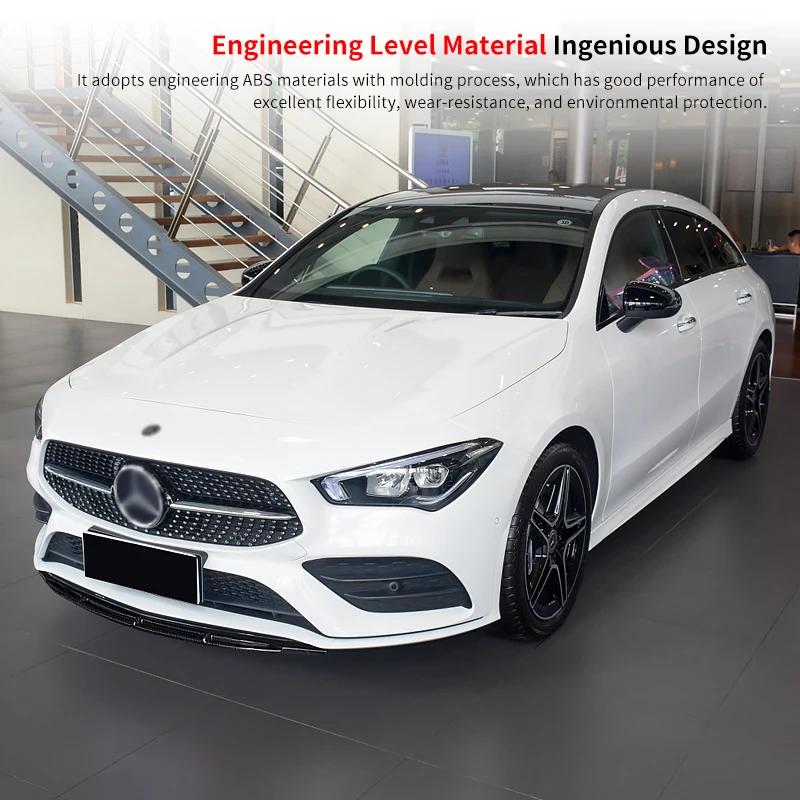 

For Benz CLA200 260 2013-2023 Car Front Bumper Splitter Lip Body Kit Spoiler Chin Plate Anti-Collision Protection Accessories