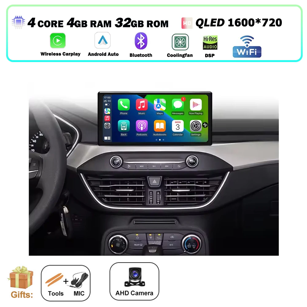 10.33 Inch Android 16 Voor FORD Focus 2019-2022 Autoradio Multimedia Video Player GPS Navigatie Stereo 360 Camera BT DSP Carplay