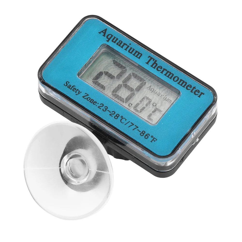 New Aquarium Thermometer Waterproof LCD Digital Fish Tank Submersible Thermometer Meter Temperature Control with Suction Cup