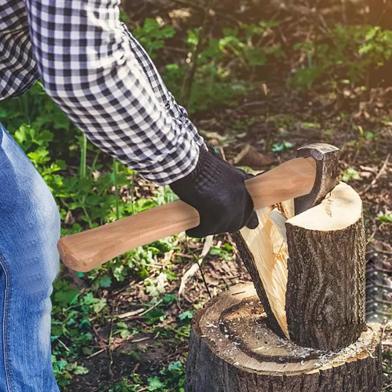 Axe Handle Hammer Wood Replacement Handle Long Curved Durable Axe Handle Wood Handle For Lath Hatchet  Home Farm Axe