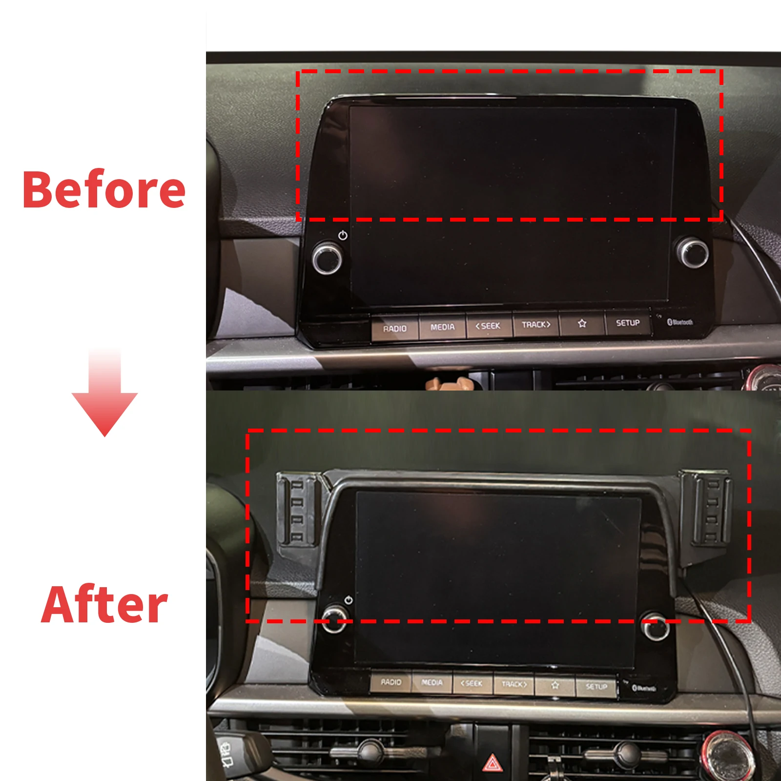 for Kia Morning Picanto 2021-2023 2024 2025 Anti-Shake Screen Base Phone Holder Mount Stand Dedicated Car Accessories
