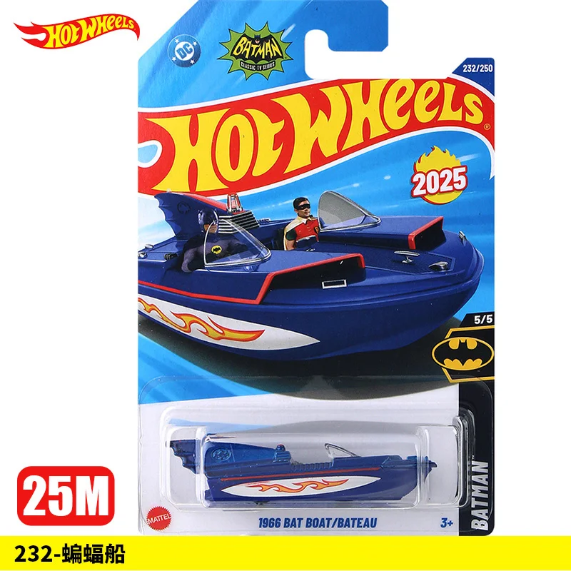سلسلة Hot Wheels Mainline سيارة أساسية في جميع أنحاء العالم 1/64 2025 Wave M 1966 Bat Car Boat Shark Bite Mercedes Benz 500E ألعاب هدية
