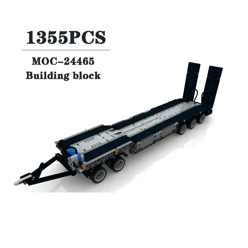 

Classic Custom Building Blocks MOC-24465 Trailer With Pneumatic Splicing Block Model 1355pcs Boy Birthday Christmas Toys Gift