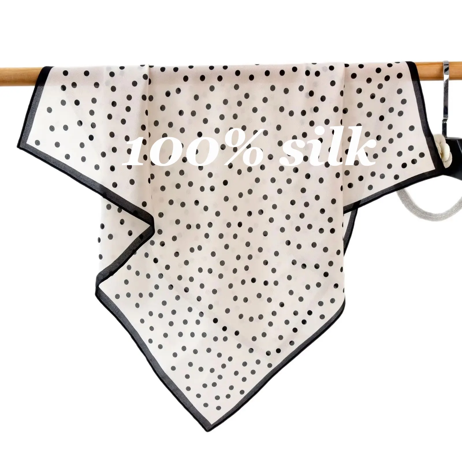 

2025 Ханчжоу, 100% натуральный шелковый шарф, женский платок, женская шаль, высокое качество, шейный платок в горошек, хиджаб, бандана, квадратные шарфы