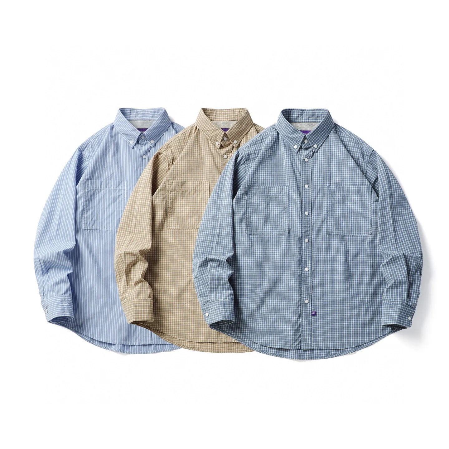 25ss Japanese Retro Shirt Men's Loose Ins Striped Casual Long Sleeved Shirt Spring Collar