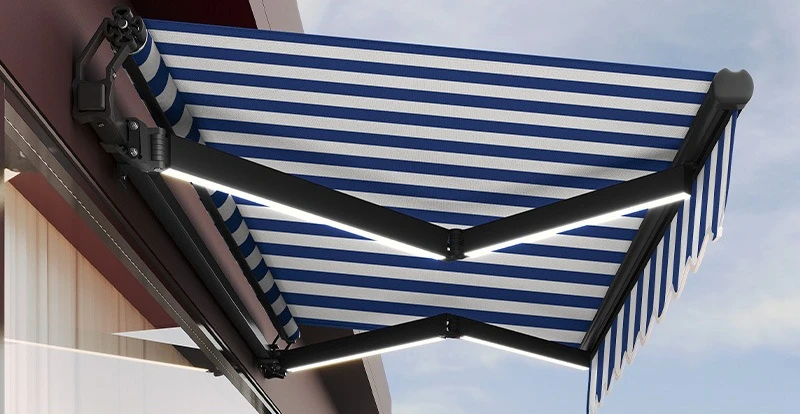 

Outdoor Telescopic Awning Electric Facade Canopy Courtyard Balcony Folding Aluminum Alloy Household Awning Sun Room