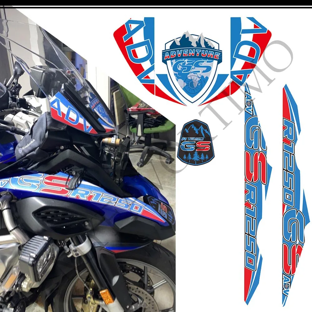 

Adventure Motorcycle For BMW R1250GS R GS ADV 1250 GSA Stickers Fender Front Beak Fairing Extension Wheel Extender Decal